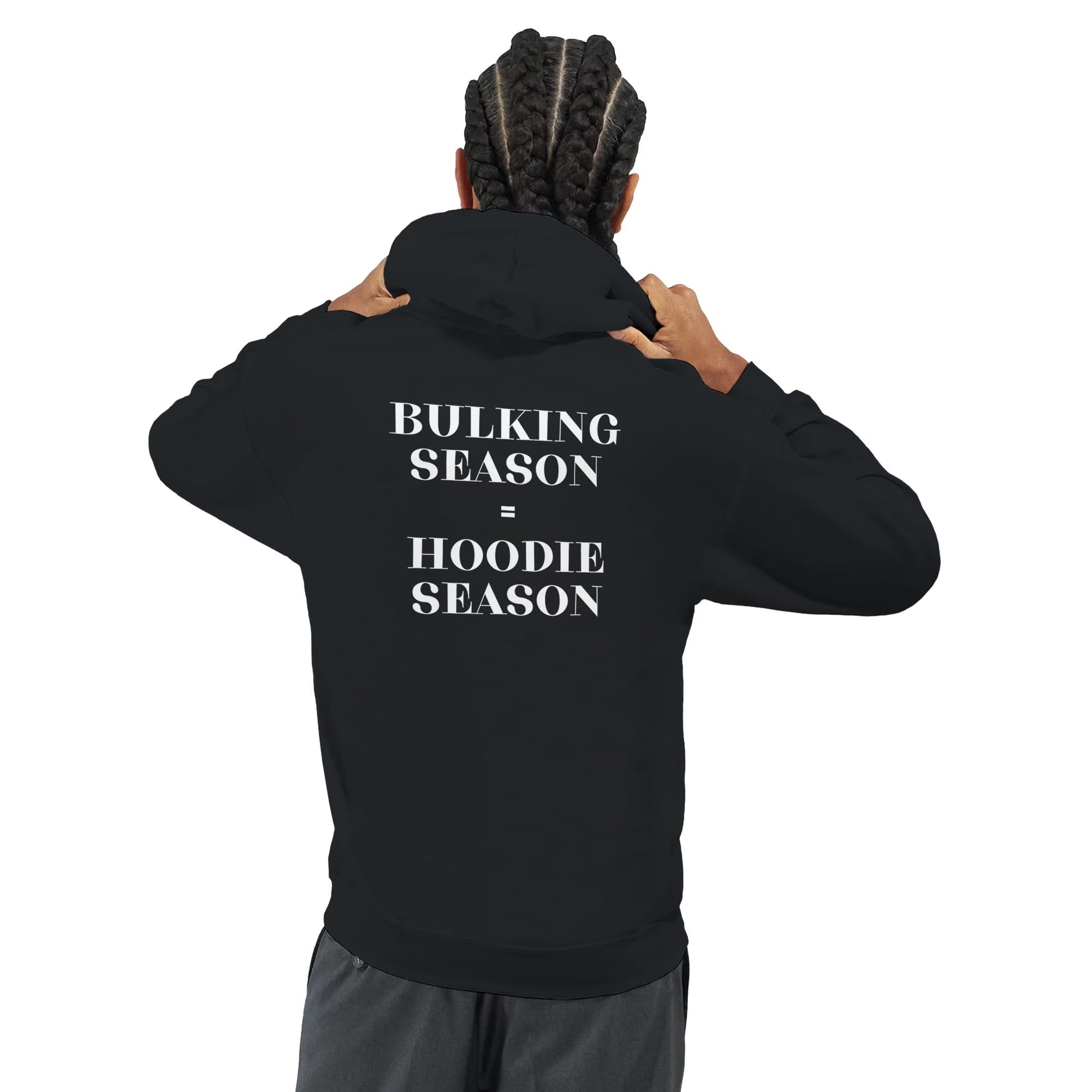 Gym & Fitness Hoodie - Unisex - "Bulking Season, Hoodie Season" - Black