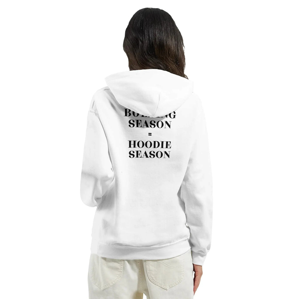 Gym & Fitness Hoodie - Unisex - "Bulking Season, Hoodie Season" - White