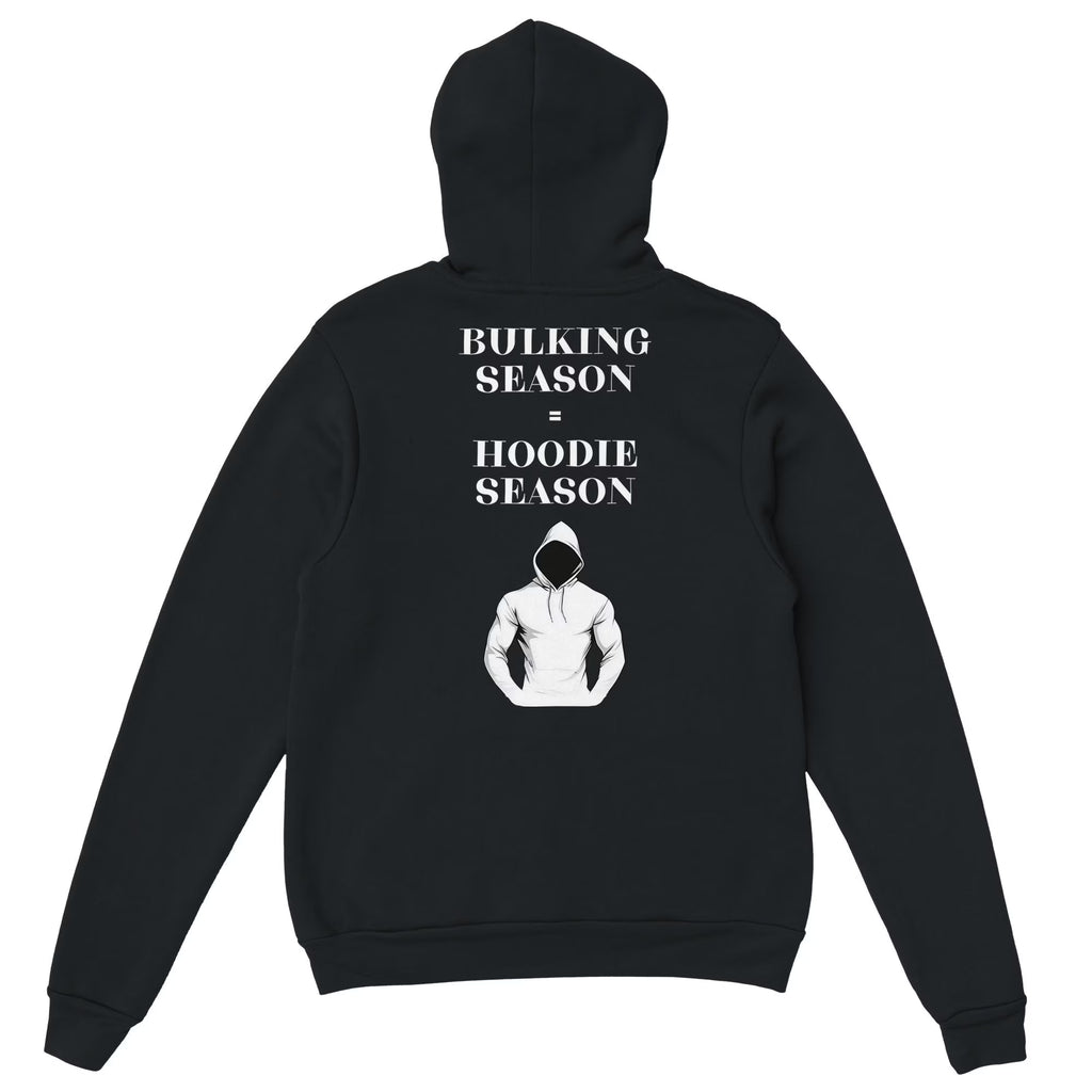 Gym & Fitness Hoodie - Unisex - "Bulking Season, Hoodie Season" + Graphic - Black