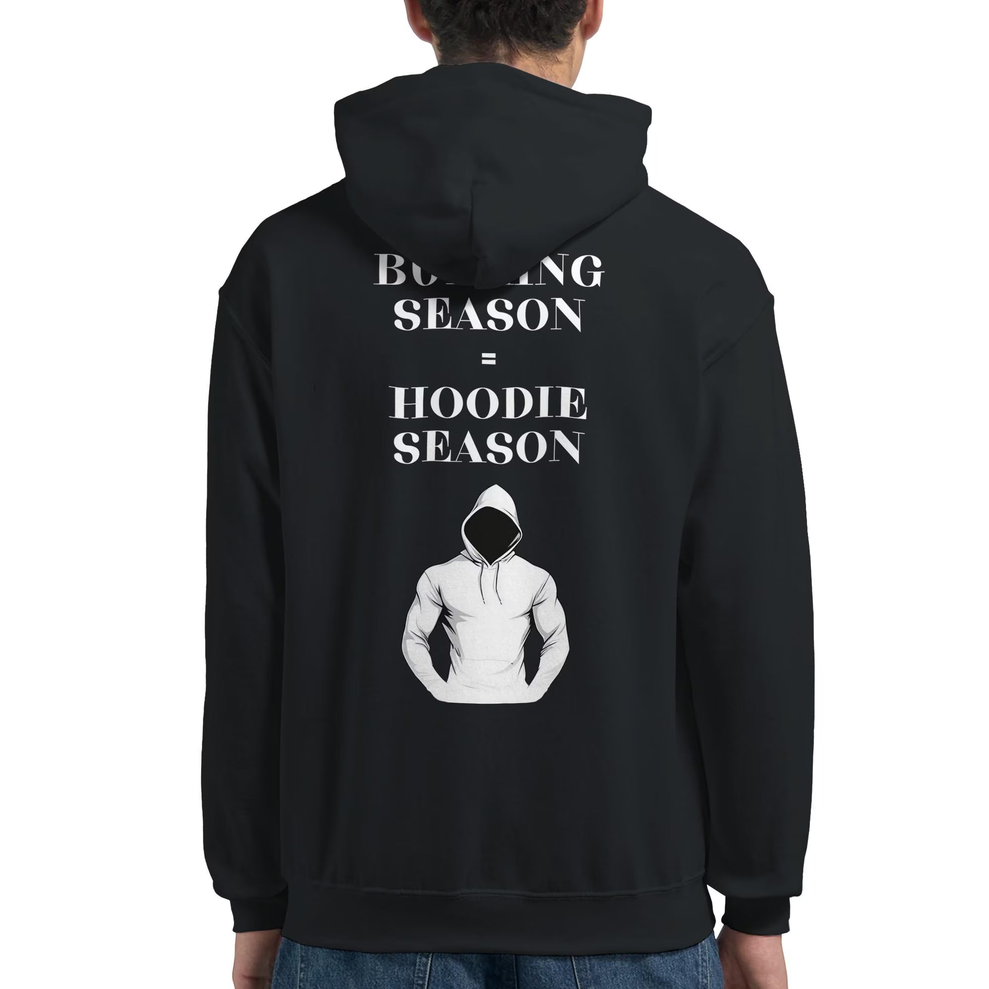 Gym & Fitness Hoodie - Unisex - "Bulking Season, Hoodie Season" + Graphic - Black