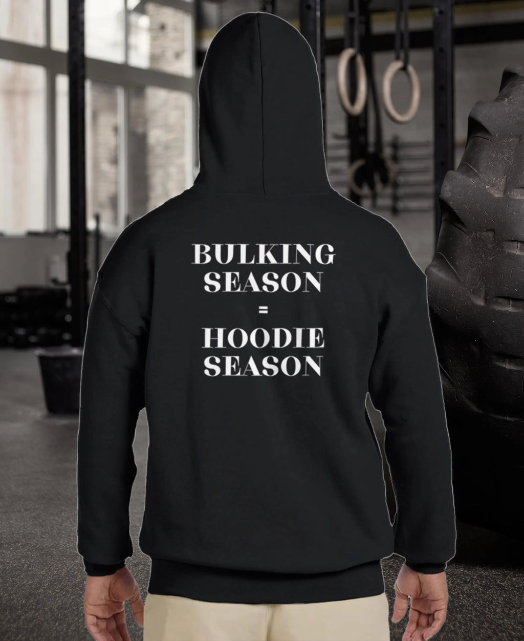Gym & Fitness Hoodie - Unisex - "Bulking Season, Hoodie Season" - Black