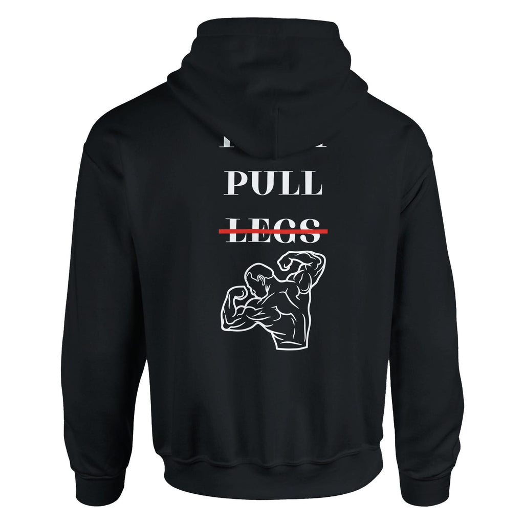 Gym & Fitness Hoodie - Unisex - "Push Pull Legs" + Graphic - Black