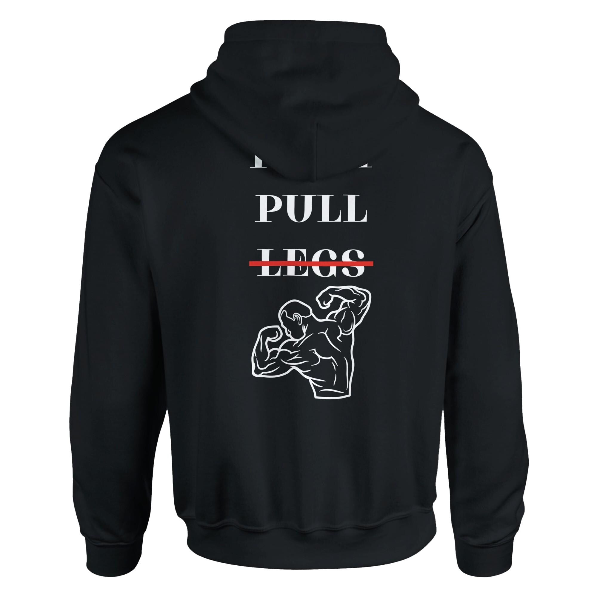 Gym & Fitness Hoodie - Unisex - "Push Pull Legs" + Graphic - Black