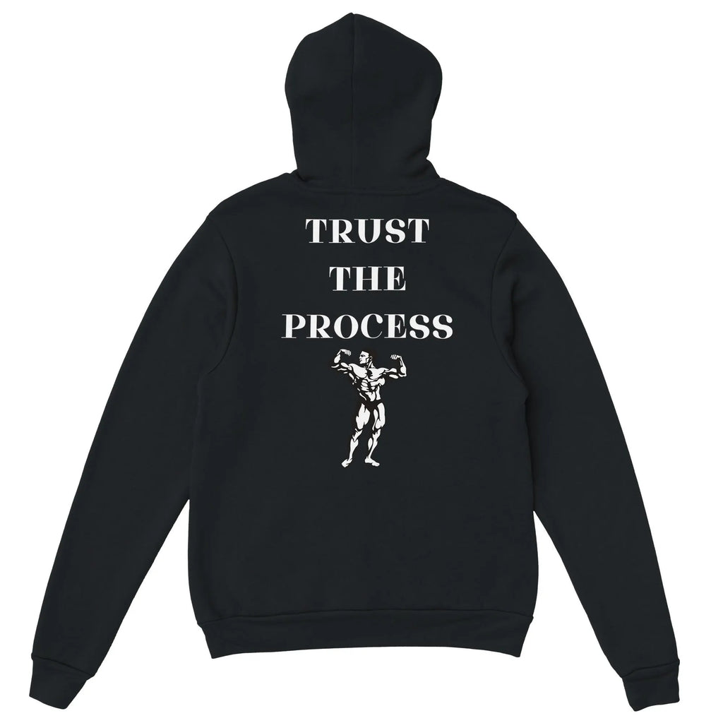 Gym & Fitness Hoodie - Unisex - "Trust The Process" + Graphic - Black