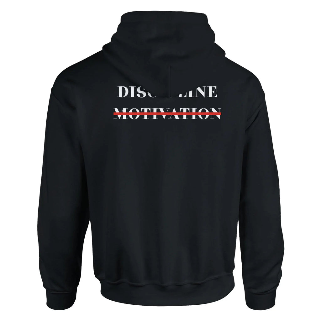 Gym & Fitness Hoodie - Unisex - "Discipline Motivation" - Black