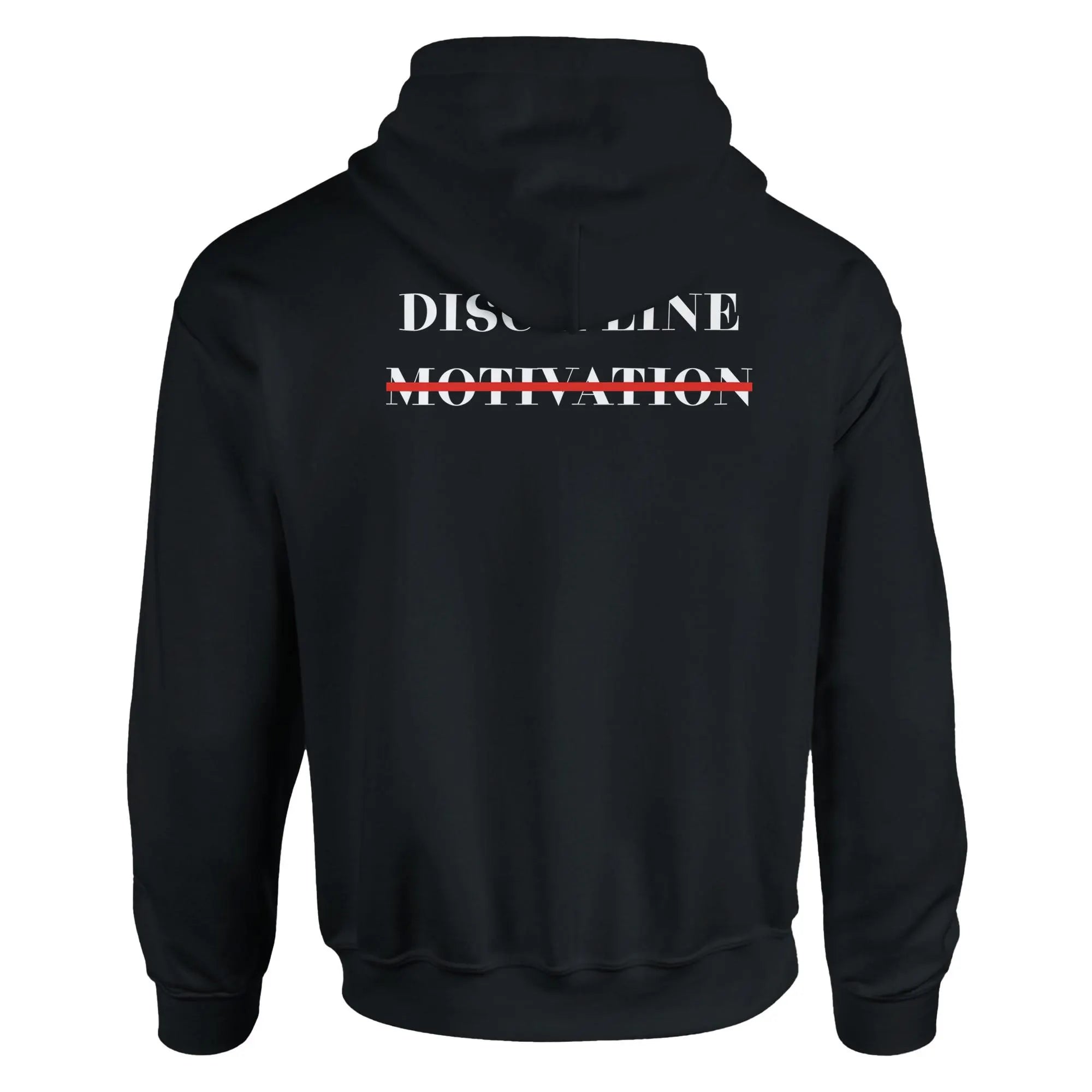 Gym & Fitness Hoodie - Unisex - "Discipline Motivation" - Black