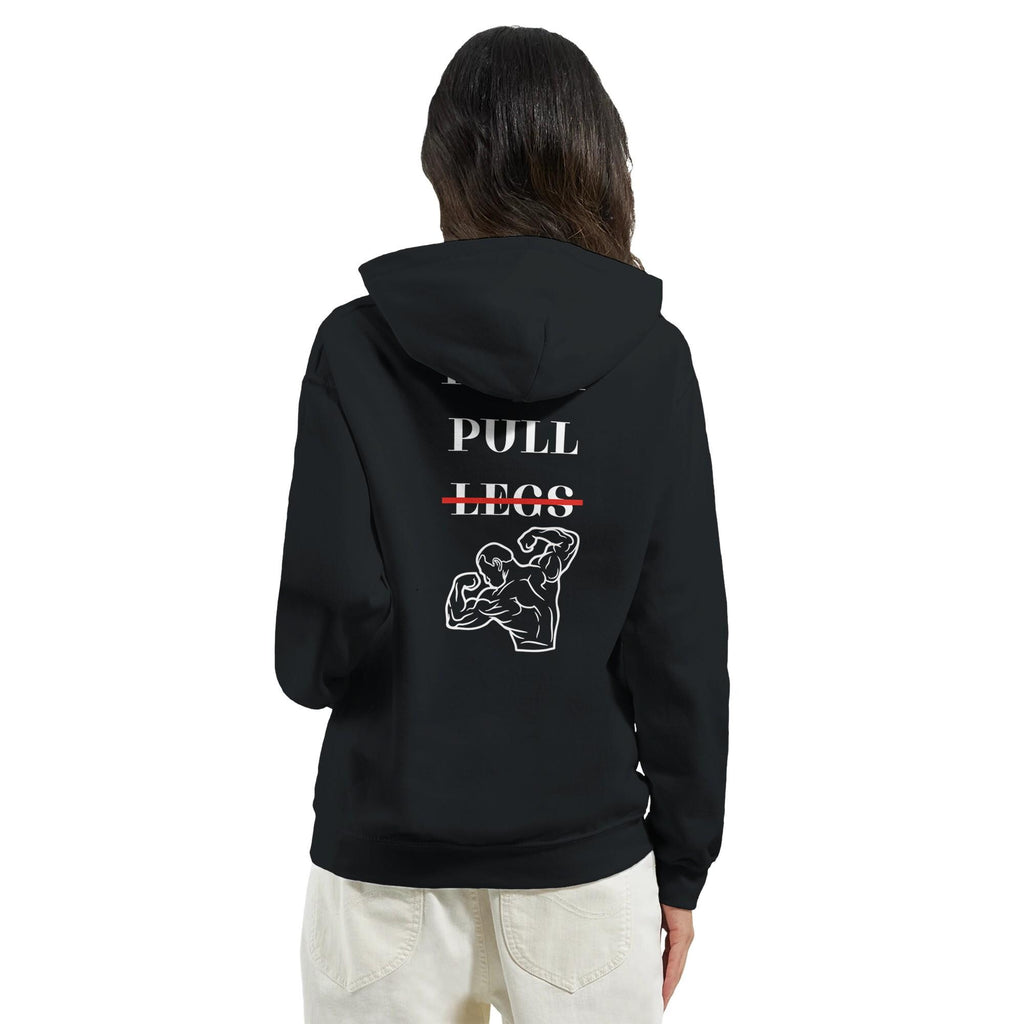 Gym & Fitness Hoodie - Unisex - "Push Pull Legs" + Graphic - Black