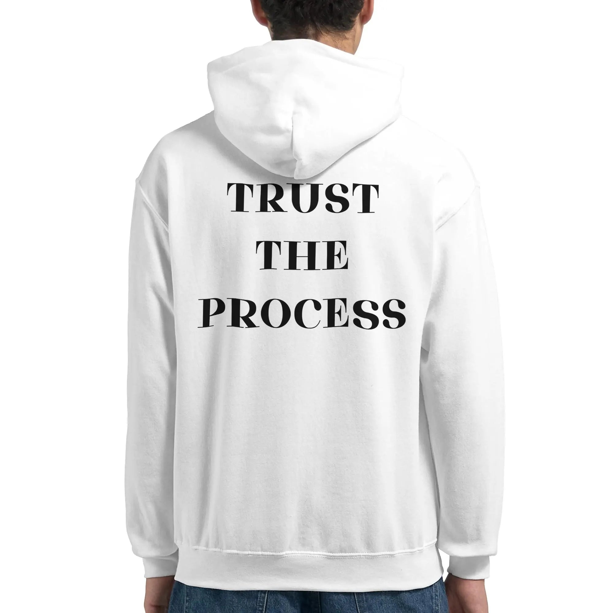 Gym & Fitness Hoodie - Unisex - "Trust The Process" - White