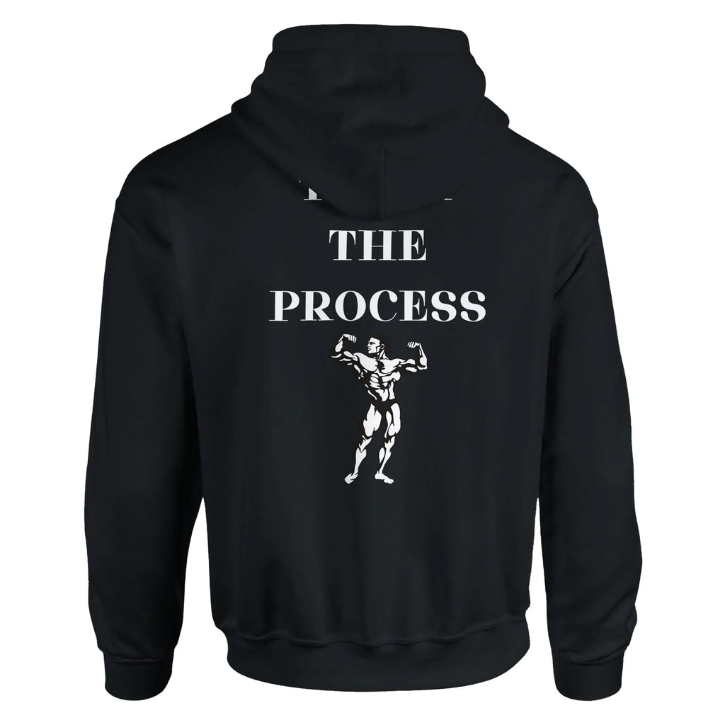 Gym & Fitness Hoodie - Unisex - "Trust The Process" + Graphic - Black