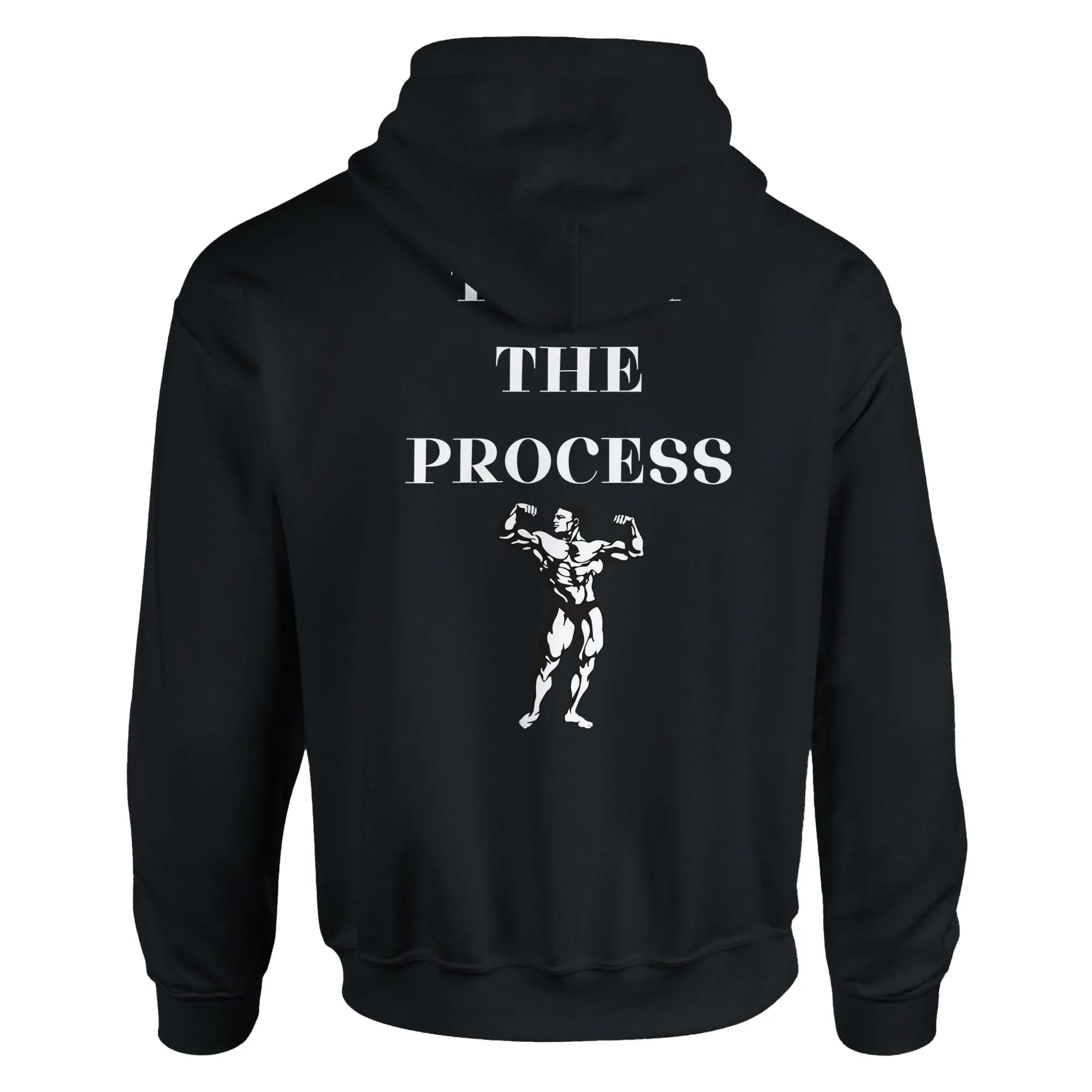 Gym & Fitness Hoodie - Unisex - "Trust The Process" + Graphic - Black